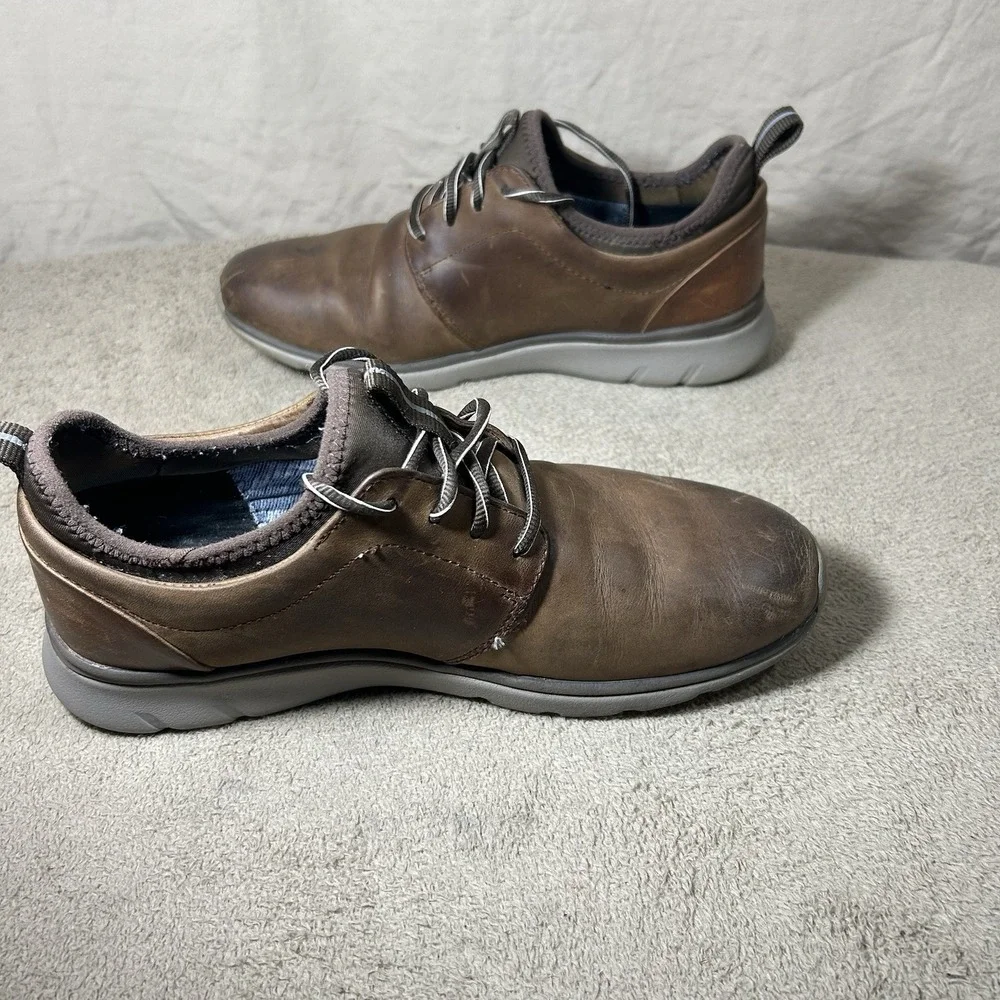 Johnston Murphy XC4 Prentiss Plain Toe Shoes Mens 8.5M Brown Leather 25-6712